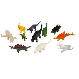Lot‎ of 22 Dinosaur Toy Figures Set Kids Plastic Assorted Colors for Play